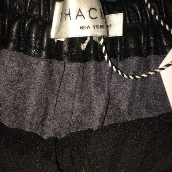 NWT High Waist Faux Leather Draped Pants - Picture 5 of 7